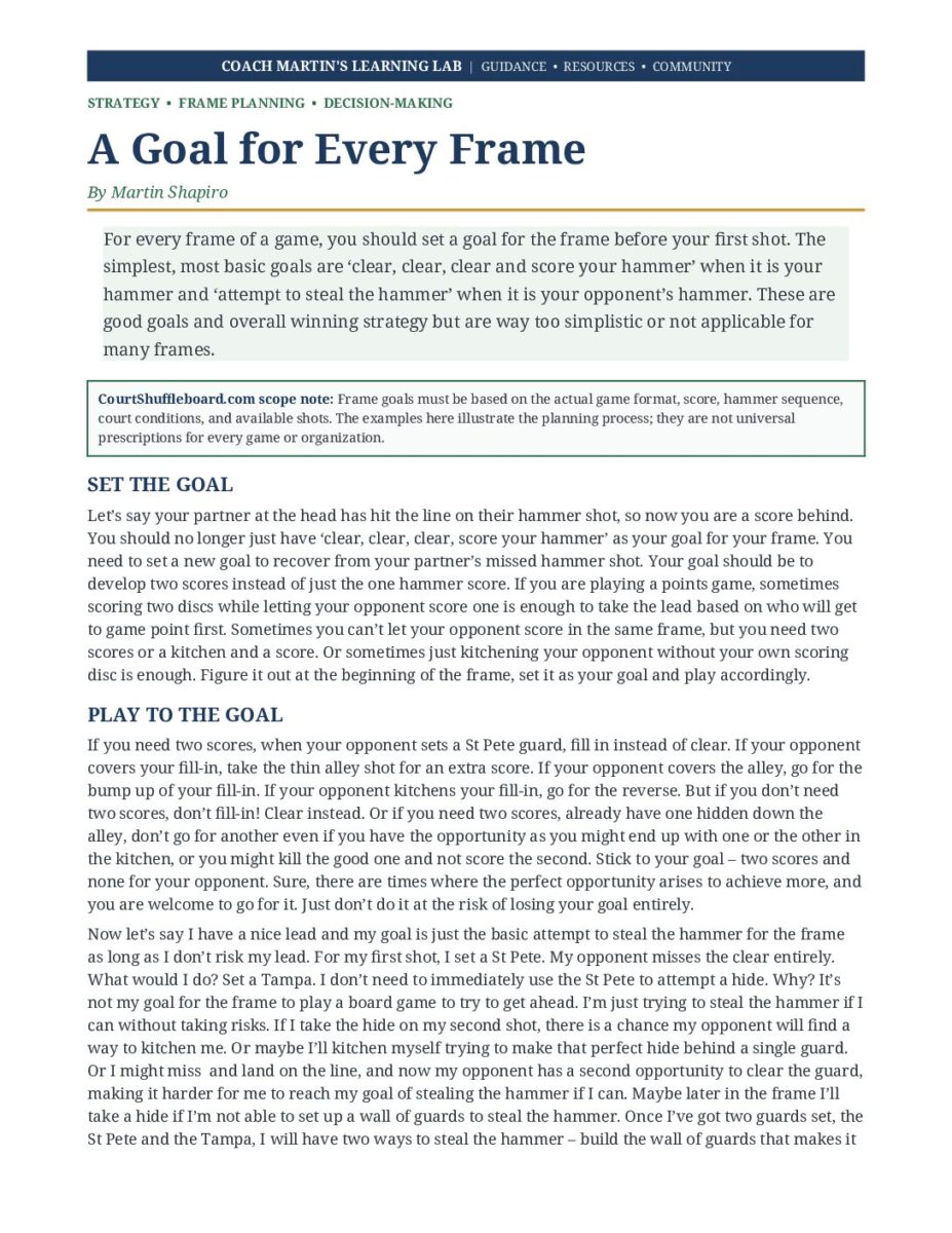 A Goal for Every Frame PDF cover