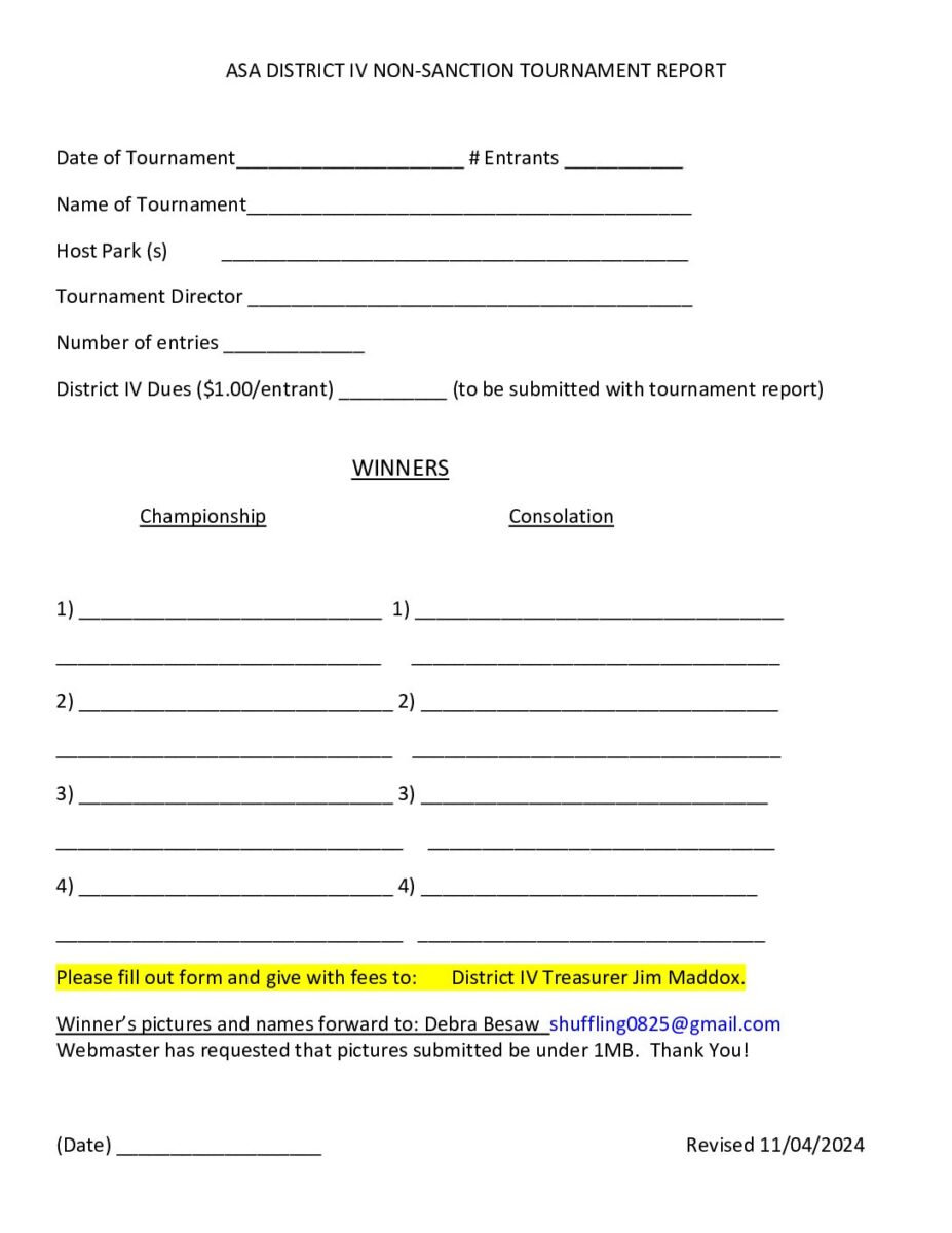District 4 Non-Sanctioned Tournament Report PDF cover