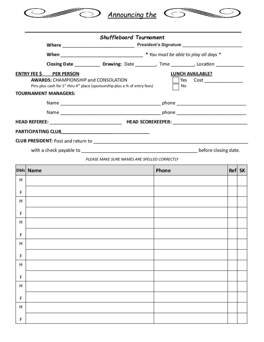Tournament Invitation PDF cover
