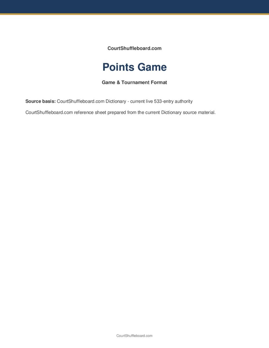 Points Game PDF cover
