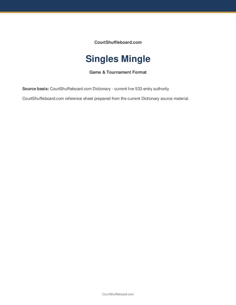 Singles Mingle PDF cover