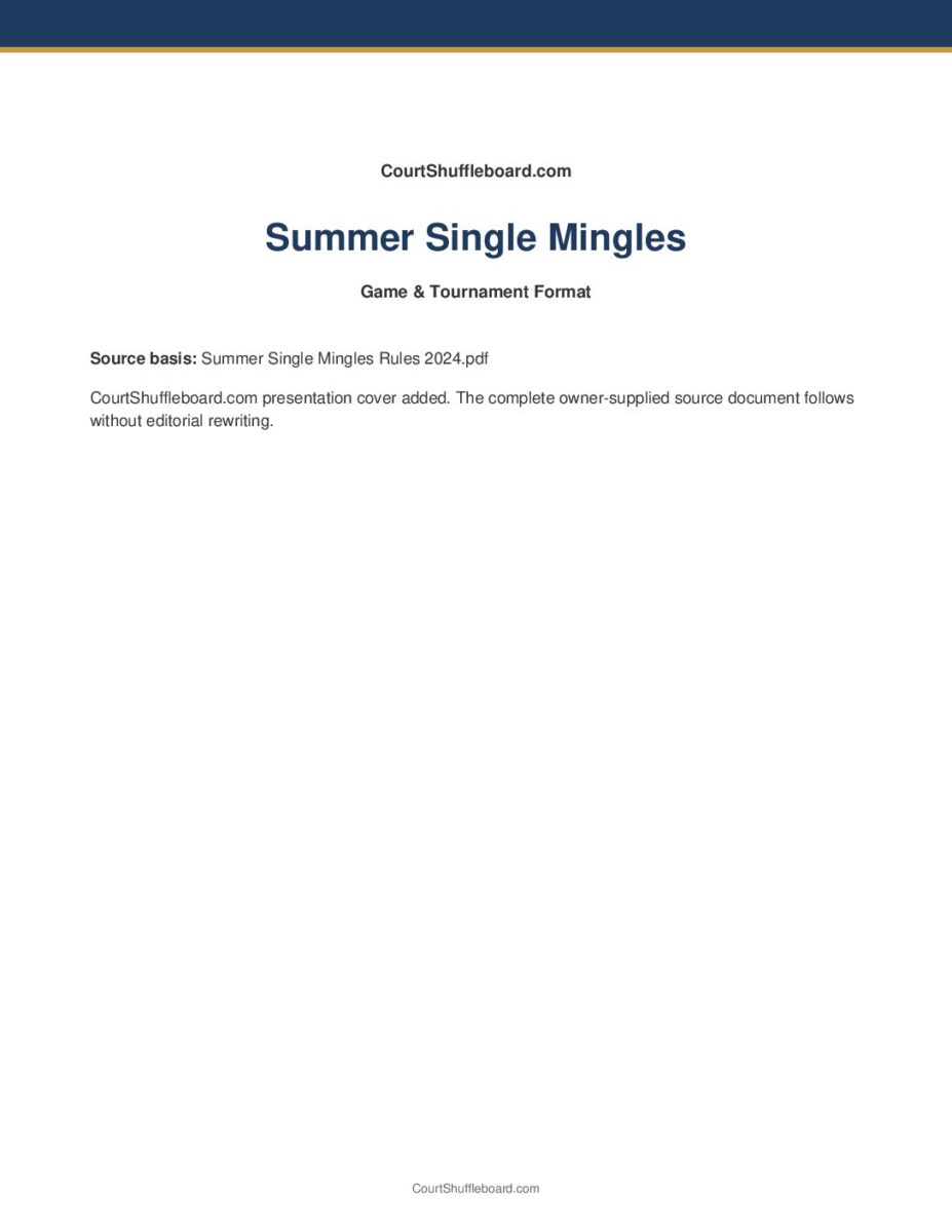Summer Single Mingles PDF cover