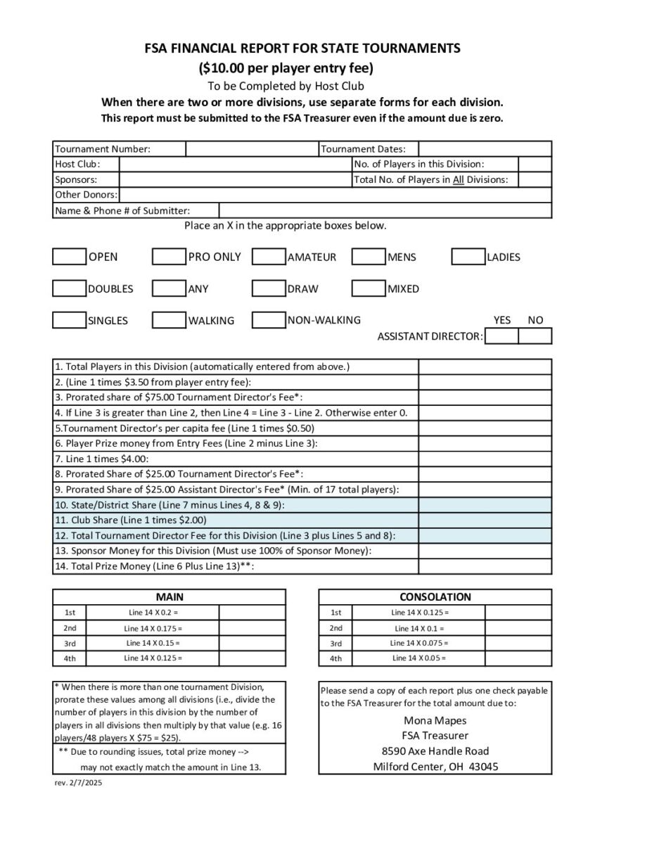 FSA Financial Report 2025 PDF cover