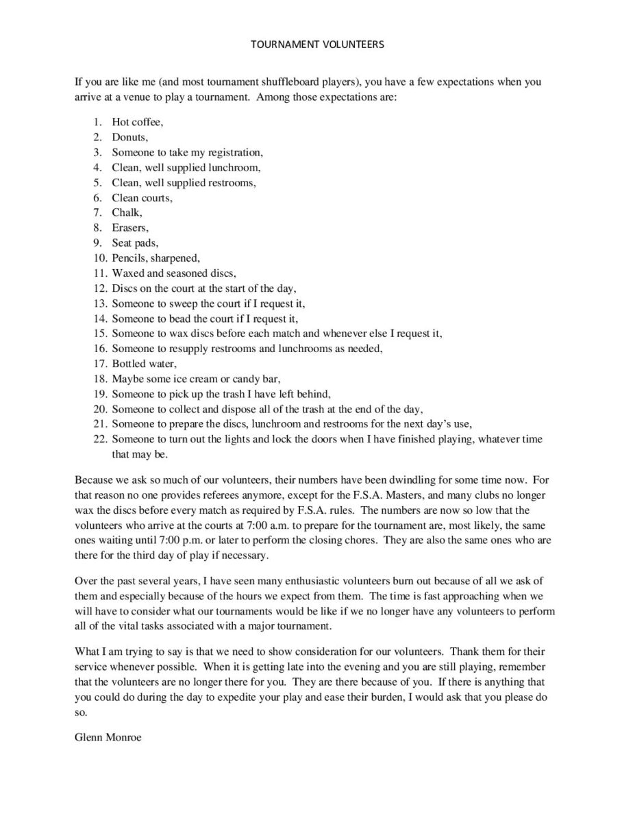 Tournament Volunteers PDF cover