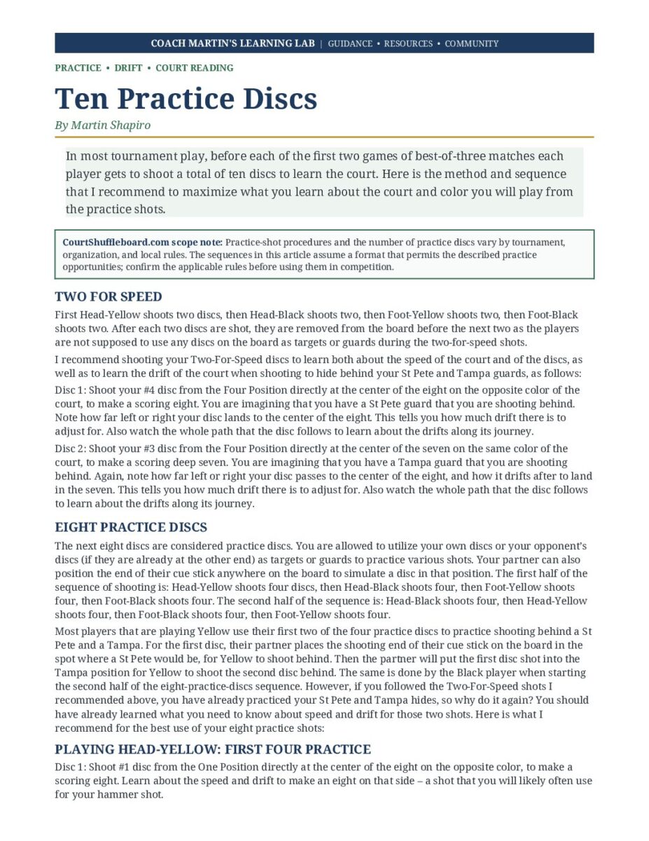 Ten Practice Discs PDF cover