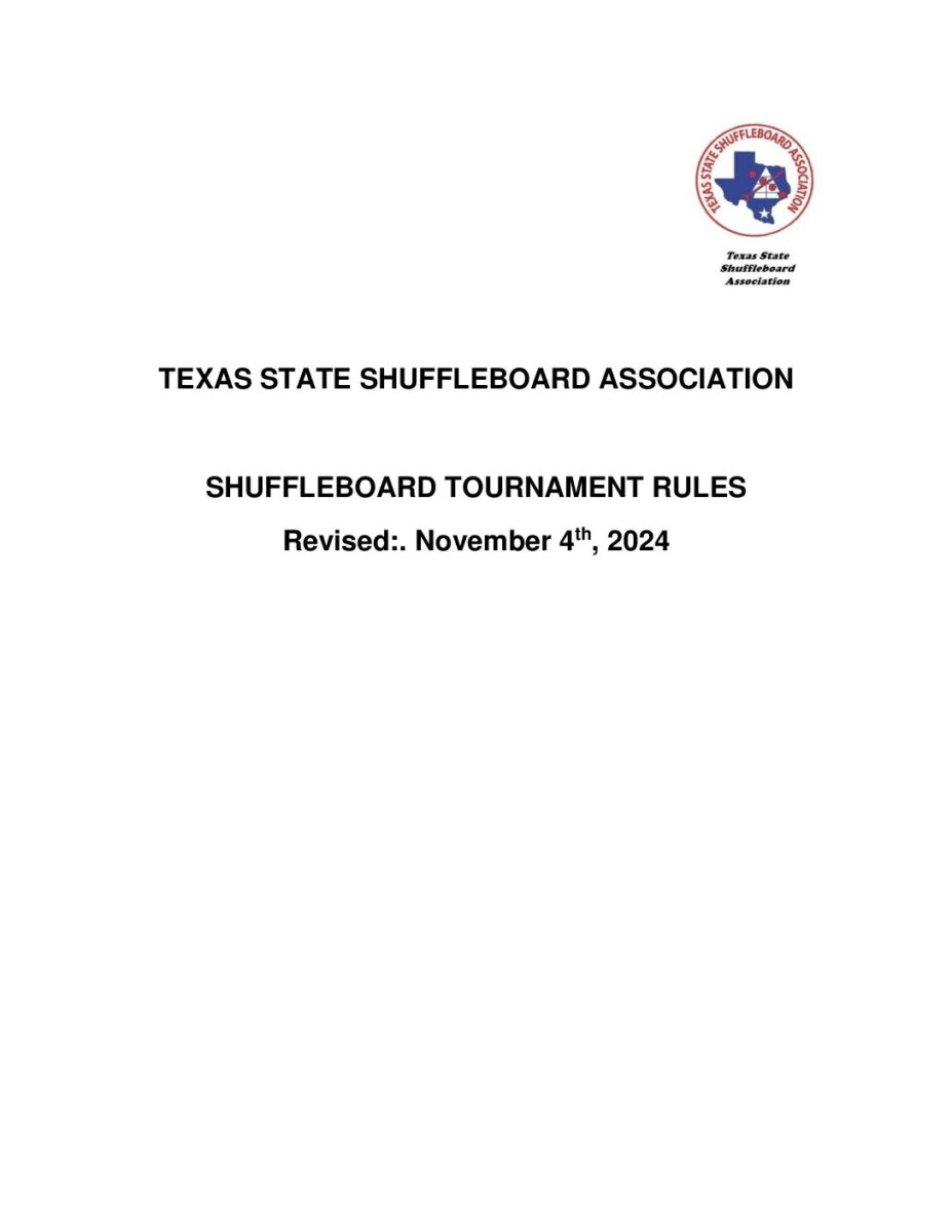 Texas State Shuffleboard Association Tournament Rules PDF cover