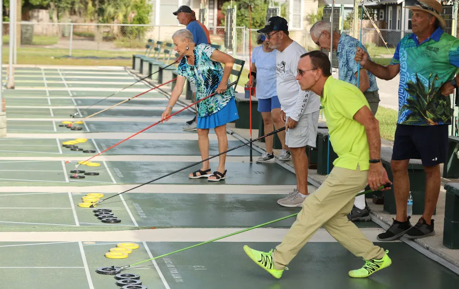 Court shuffleboard dictionary illustration for Shooter