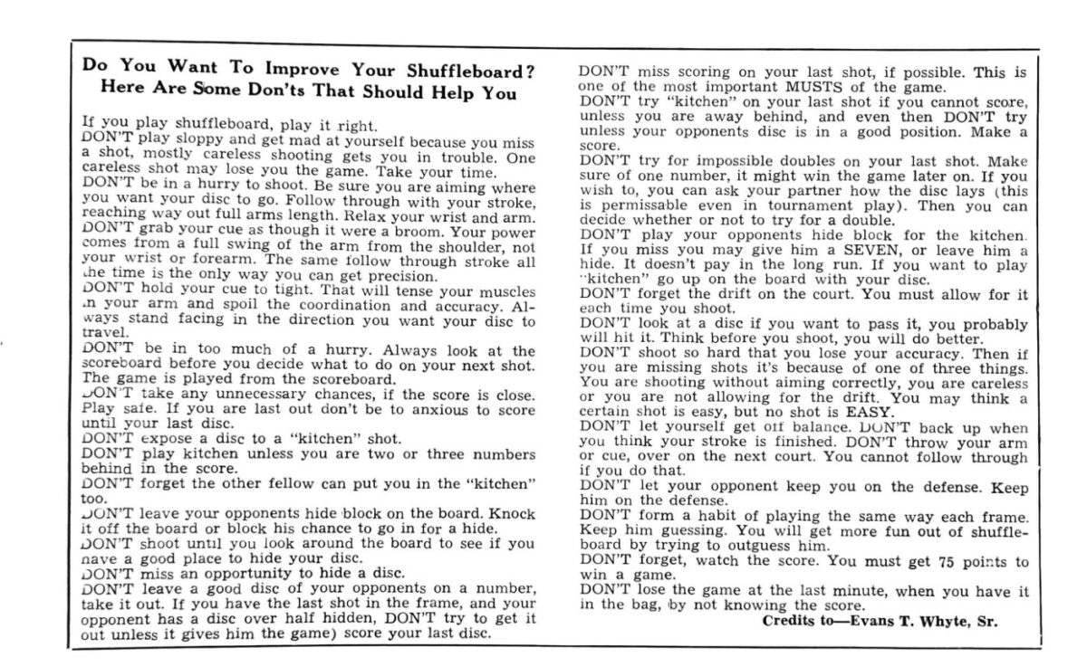 First page of the Preview Magazine article Some Donts