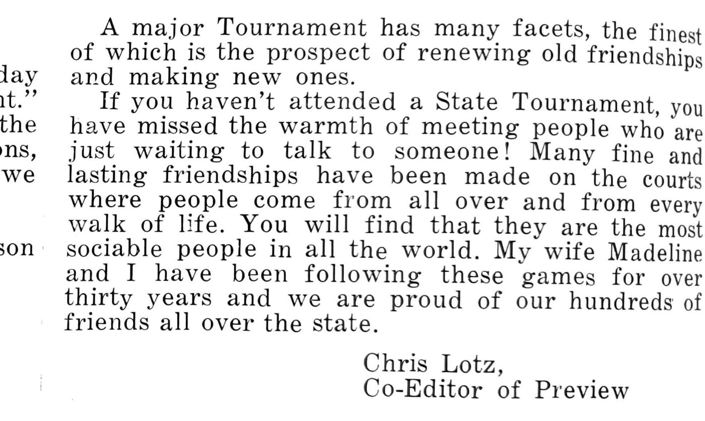A Major Tournament Has Many Facets