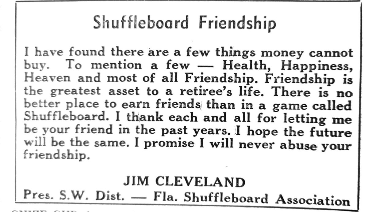 First page of the Preview Magazine article Friendship – 1966