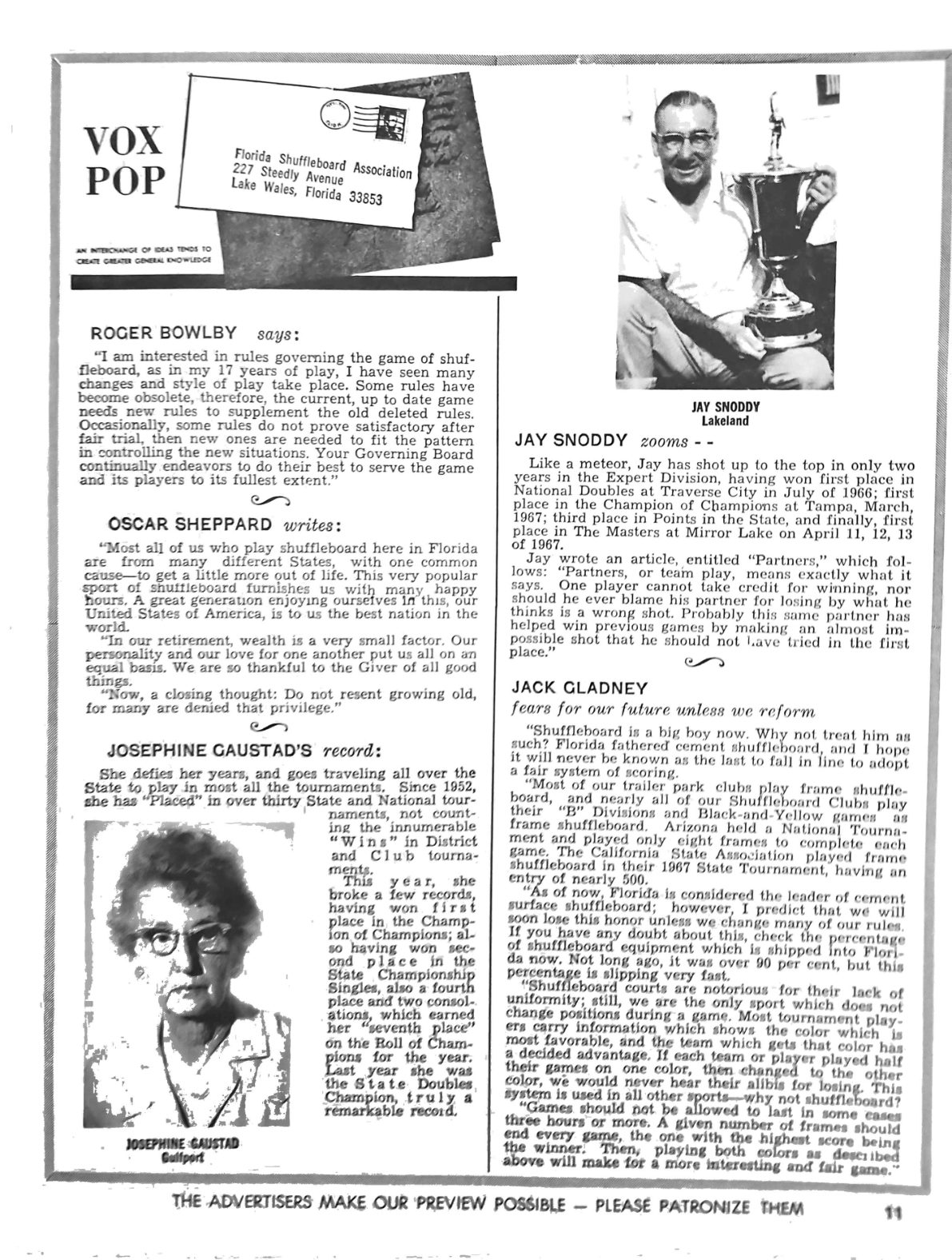 First page of the Preview Magazine article Vox Pop