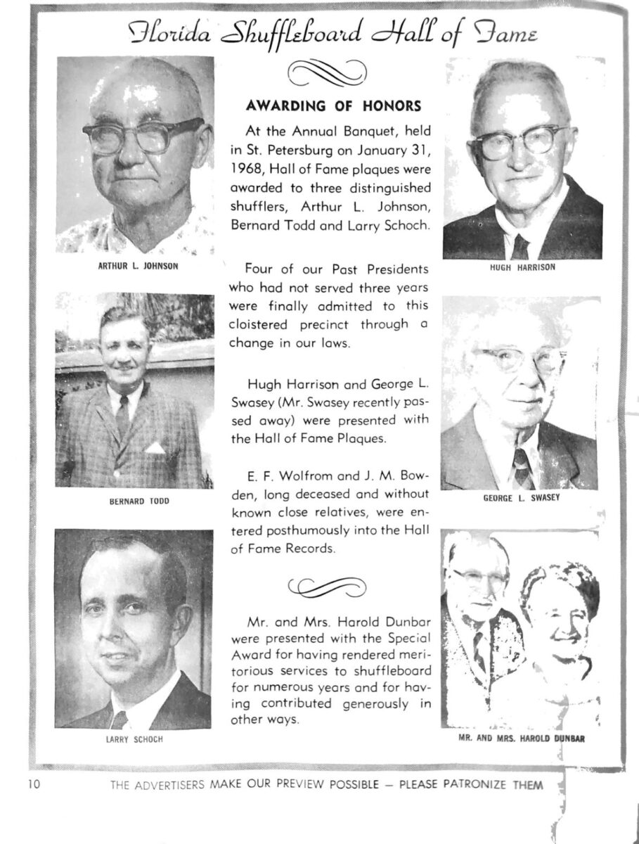 First page of the Preview Magazine article Hall of Fame – 1968