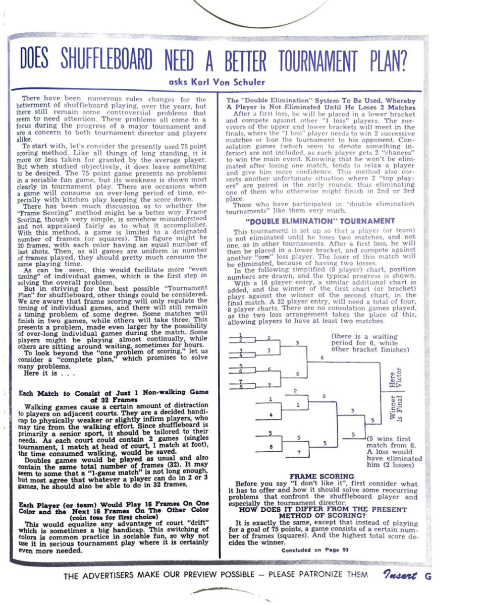 First page of the Preview Magazine article A Better Tournament Plan