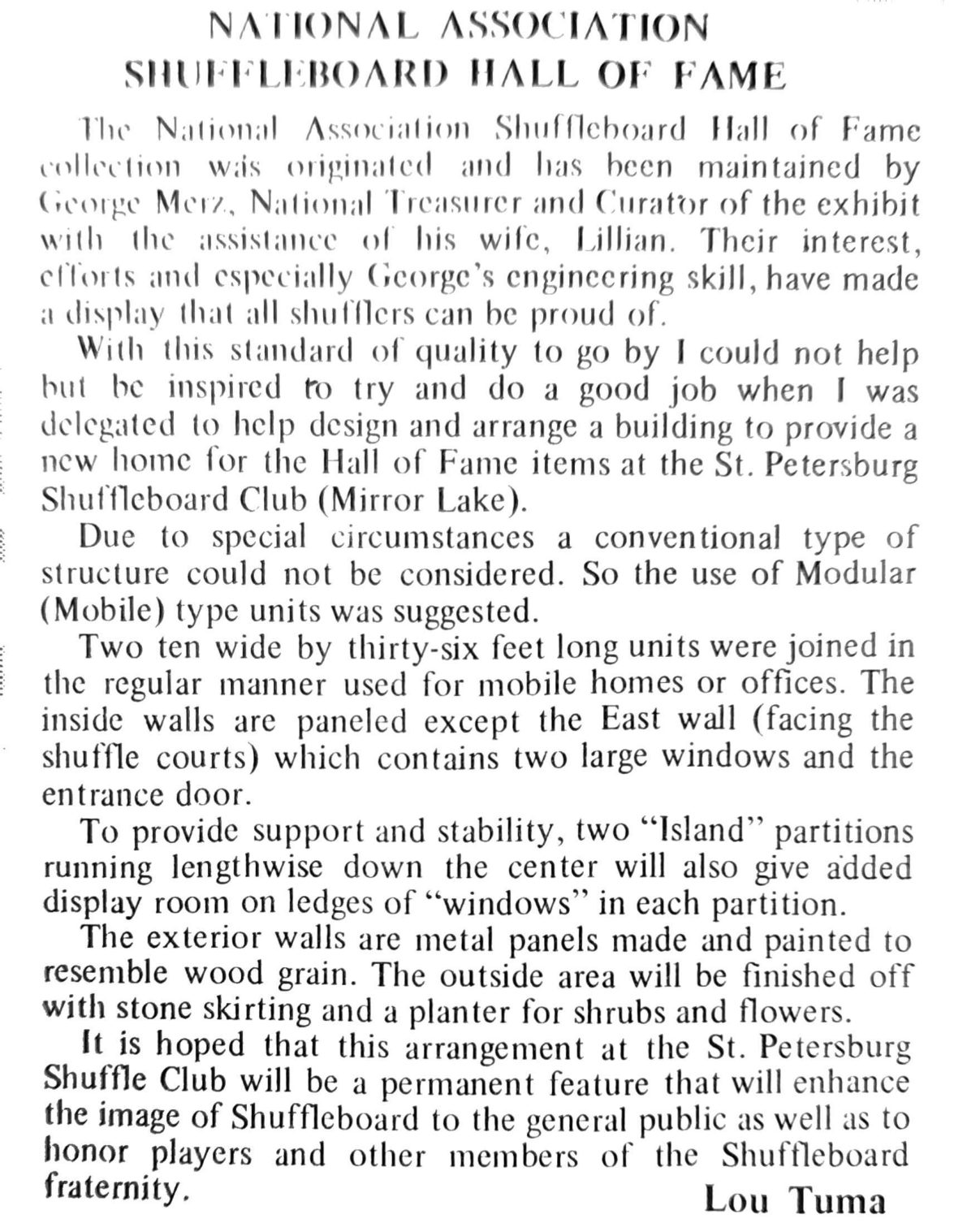 First page of the Preview Magazine article NSA HOF