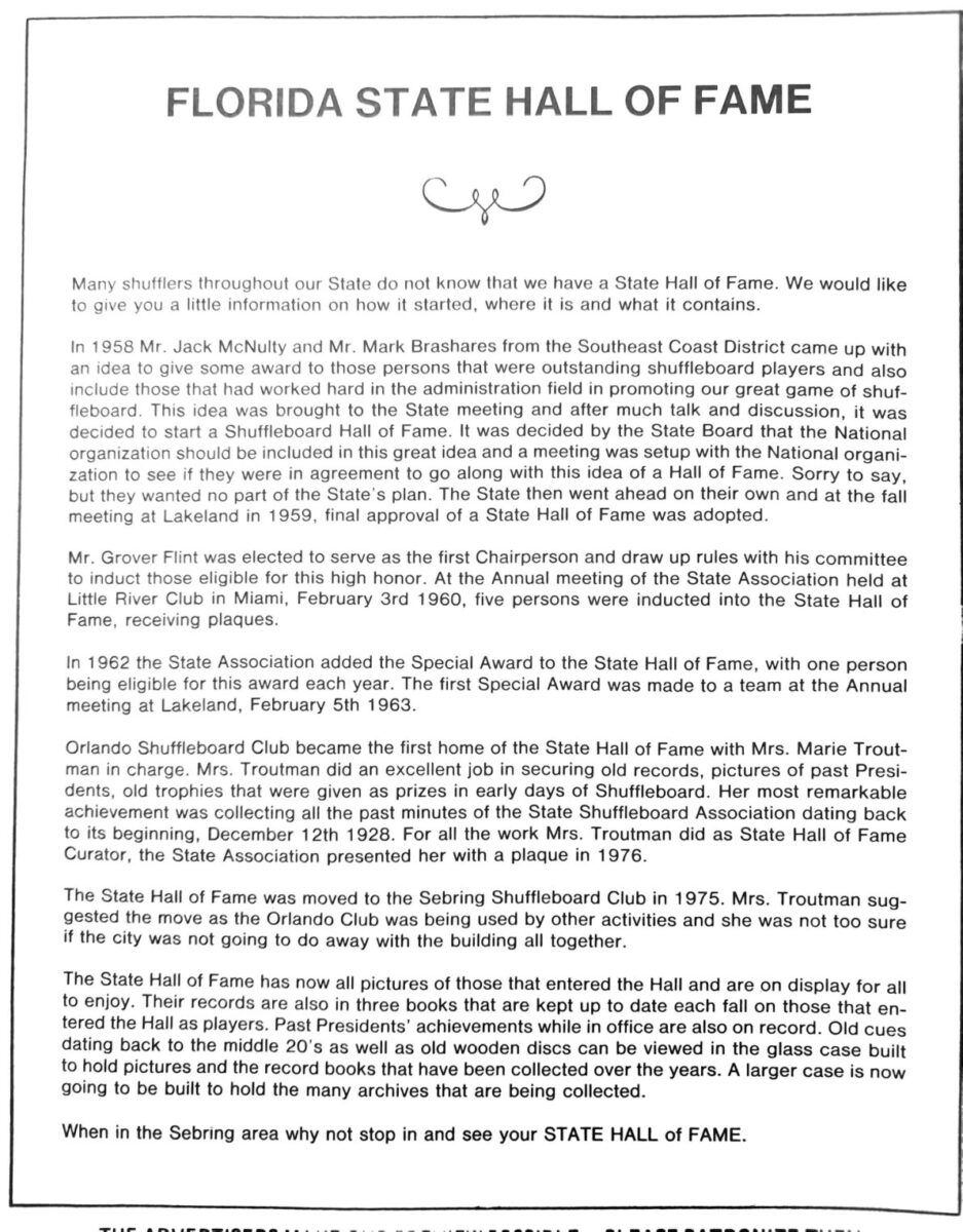 First page of the Preview Magazine article Hall of Fame – 1978