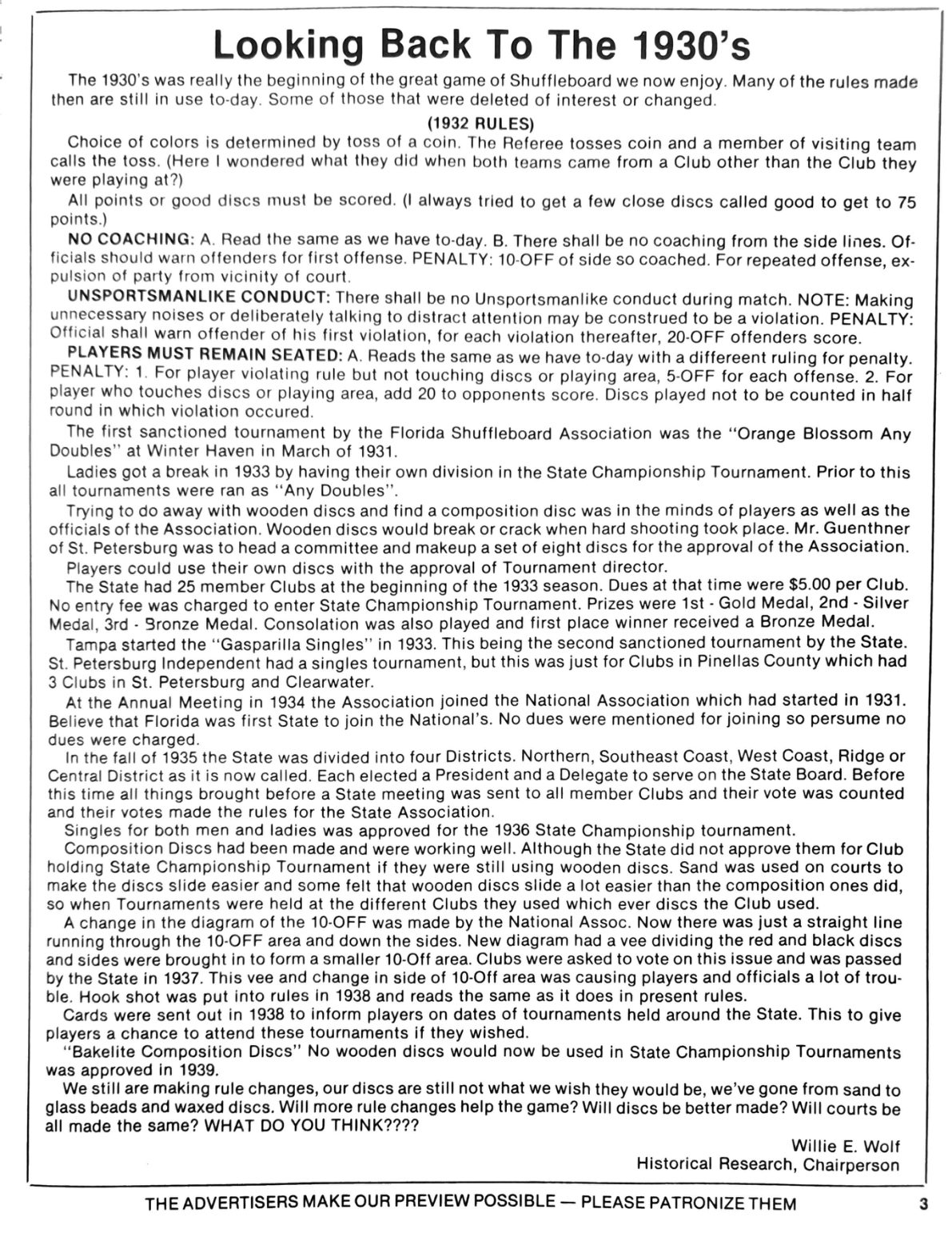 First page of the Preview Magazine article Looking Back – 1981