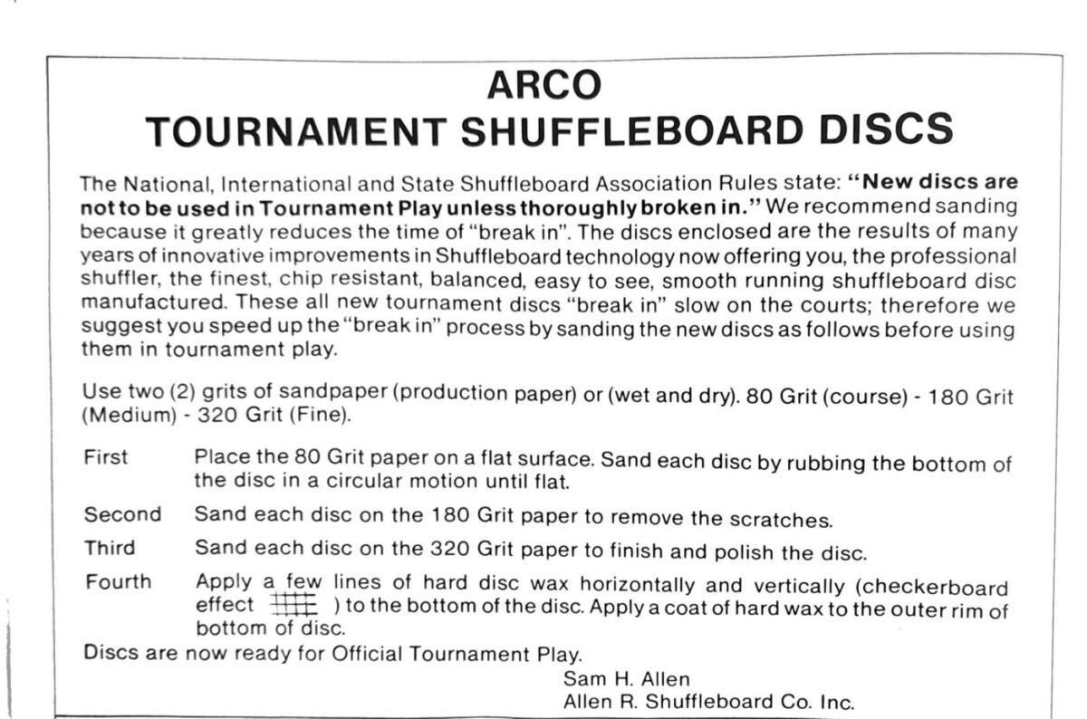 First page of the Preview Magazine article Tournament Discs – 1984