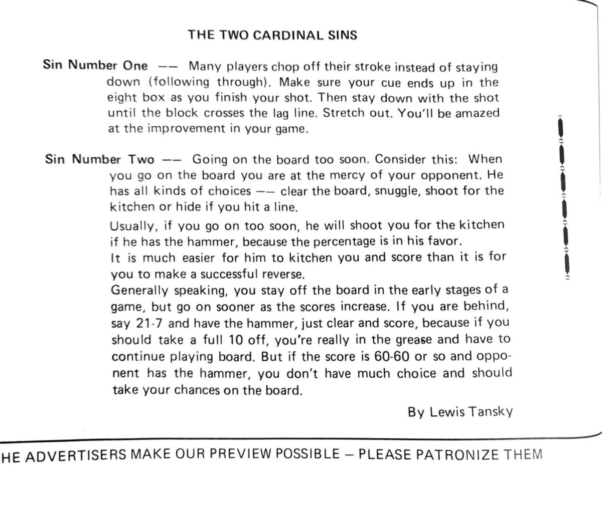 First page of the Preview Magazine article Two Cardinal Sins