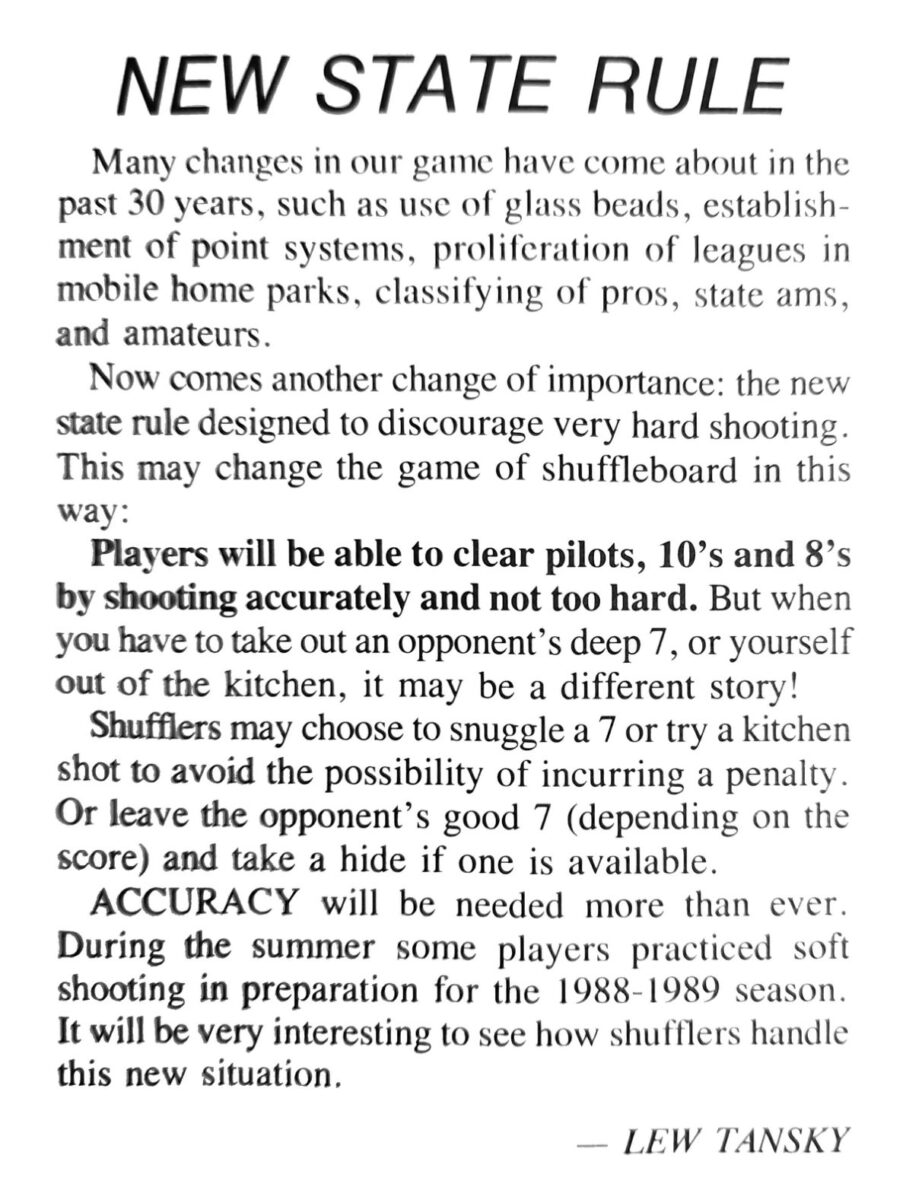 First page of the Preview Magazine article New State Rule