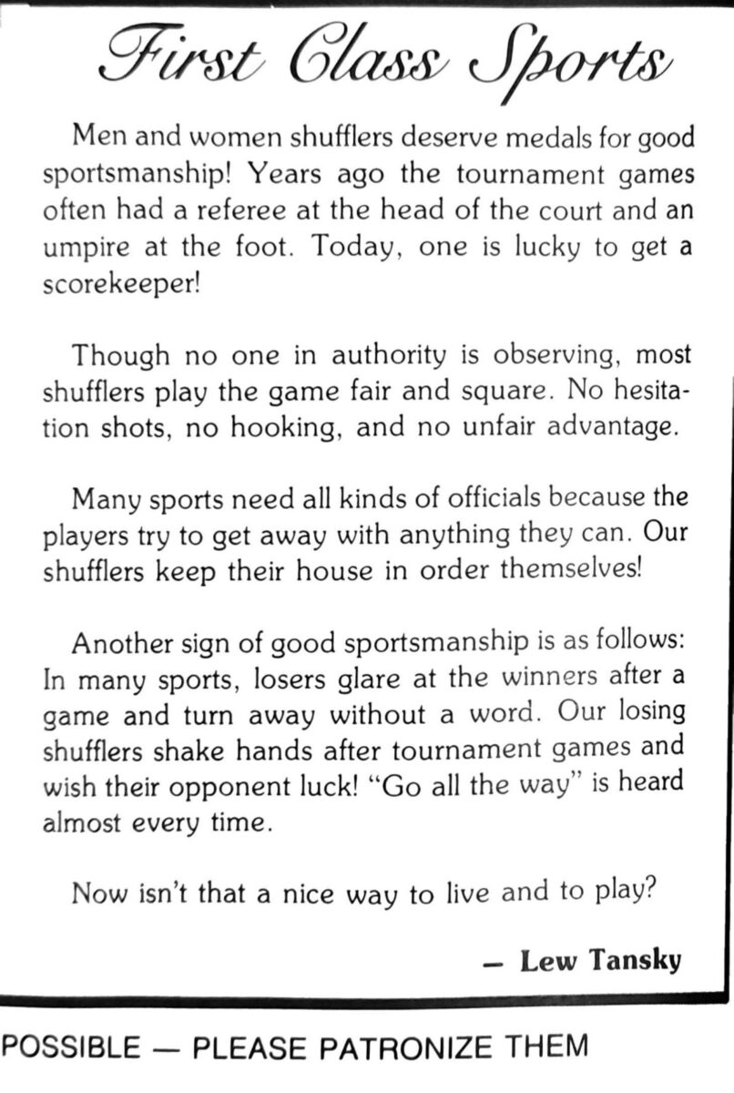 First page of the Preview Magazine article First Class Sports