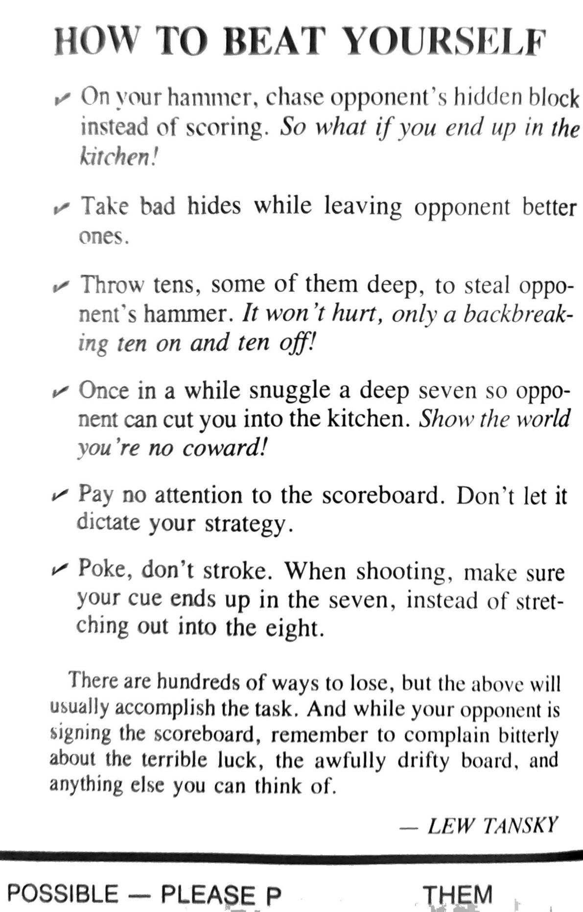 First page of the Preview Magazine article How to Beat Yourself
