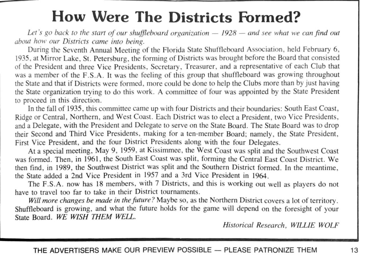 First page of the Preview Magazine article How Were the Districts Formed