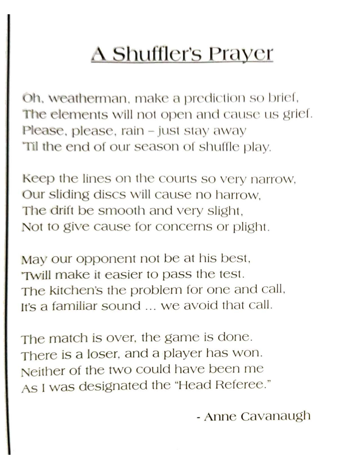 First page of the Preview Magazine article Shufflers Prayer – 1999