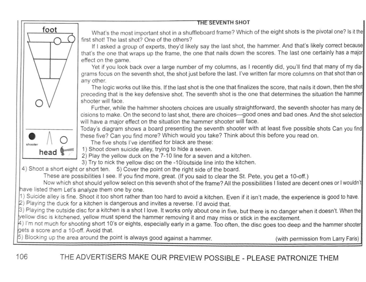 First page of the Preview Magazine article The Seventh Shot
