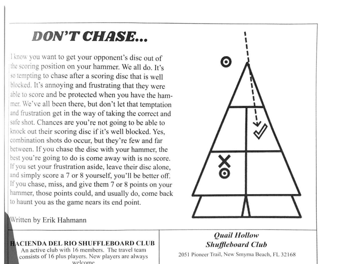 First page of the Preview Magazine article Dont Chase